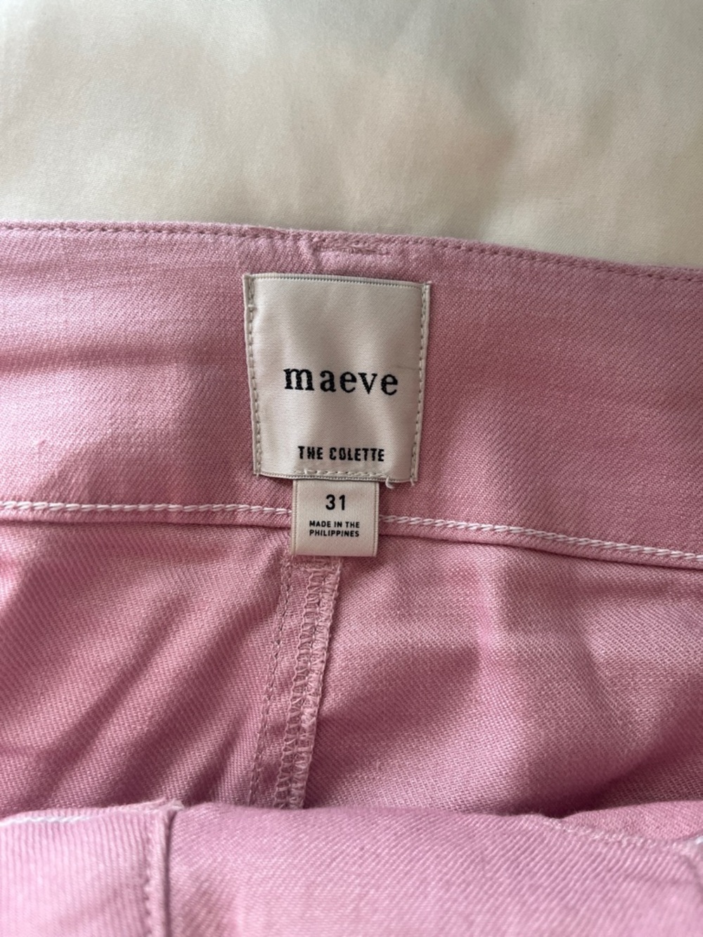 Maeve Colette Pants Blush Pink Wide-Leg Cropped - Picture 5 of 7